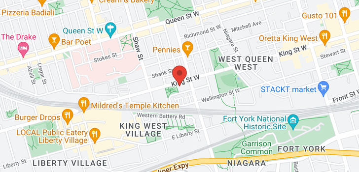 map of #301 -915 KING ST